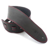 DSL Guitar Strap Leather 3.5" Red Stitching SGE35, DSL Straps, Haworth Music