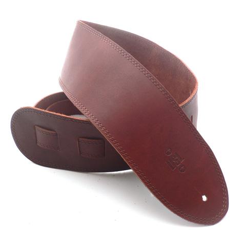 DSL Guitar Strap Leather 3.5" Brown Stitching SGE35 Marron, DSL Straps, Haworth Music