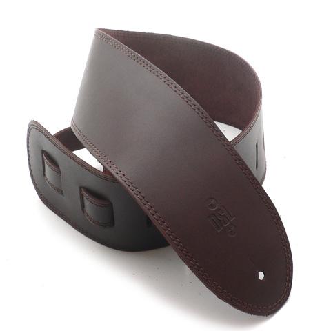 DSL Guitar Strap Leather 3.5" Brown Stitching SGE35 Saddle, DSL Straps, Haworth Music