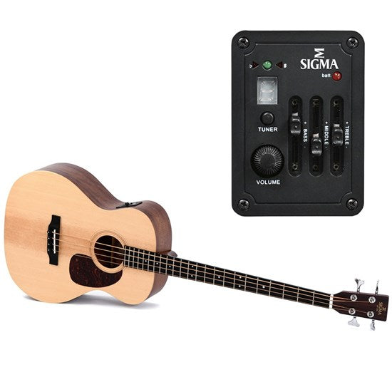 Sigma BME 4-String Acoustic Bass Guitar w/ Solid Sitka Spruce Top & Pickup