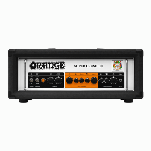Orange Super Crush 100 Solid State 2 Channel Guitar Amp Head w/ Reverb in Black (100watt)
