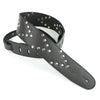 DSL Guitar Strap Leather 2.5" V Pattern studs, DSL Straps, Haworth Music