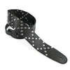 DSL Guitar Strap Leather 2.5" X Pattern studs, DSL Straps, Haworth Music
