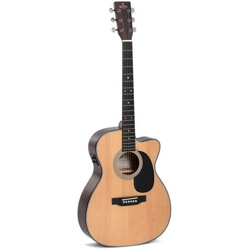 Sigma 000MC-1E Acoustic Guitar w/ Solid Sitka Spruce Top Cutaway & Pickup