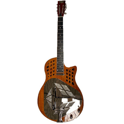 Bourbon Street BSR-3C-AC Tricone Cutaway Resonator Guitar in Laminated Acacia Body with Gloss Finish