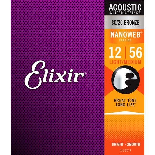 #11077: Acoustic Nano Light-Med 12-56, Elixir, Haworth Music