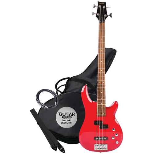 Ashton AB4 TRD Bass Guitar In Transparent Red