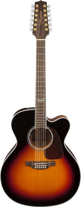 Takamine GJ72CE12BSB 12-String Jumbo Acoustic-Electric Guitar With Pickup Brown Sunburst Finish