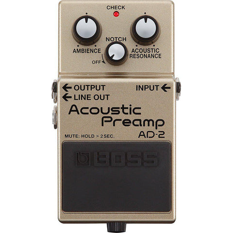 Boss AD-2 Acoustic Preamp Pedal, Boss, Haworth Music