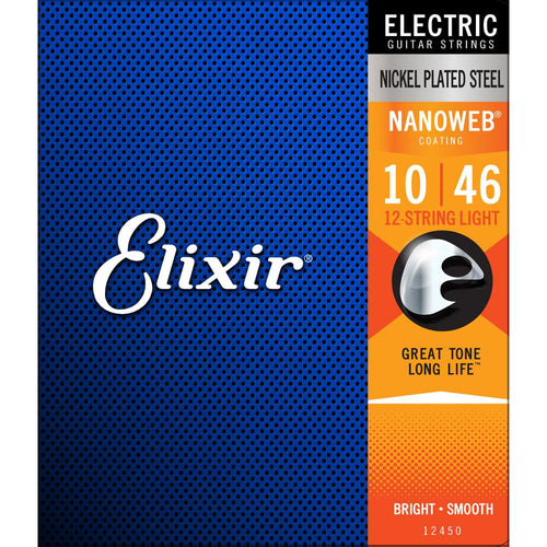 #12450: Electric Nano 12 String Lite 10-46, Elixir, Haworth Music
