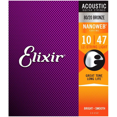 #11152: Acoustic Nano 12st Light 10-47, Elixir, Haworth Music