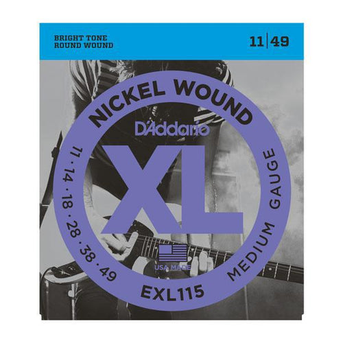 D'Addario EXL115 11-49 Electric Guitar Strings, D'Addario, Haworth Music