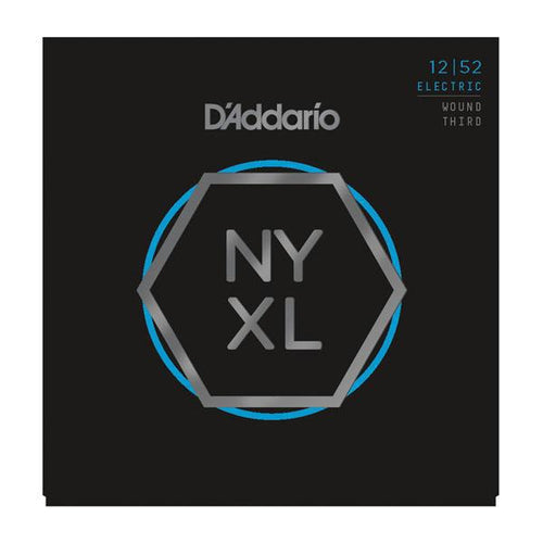 D'Addario NYXL1252W Nickel Wound Light Wound 3rd 12-52 Electric Guitar Strings, D'Addario, Haworth Music