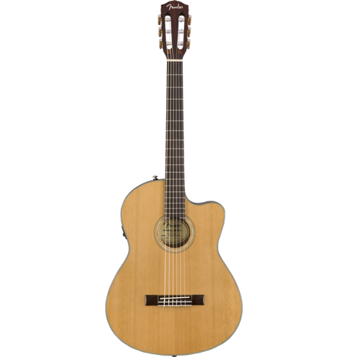 Fender CN-140SCE Nylon Thinline, Walnut Fingerboard, Natural w/Case