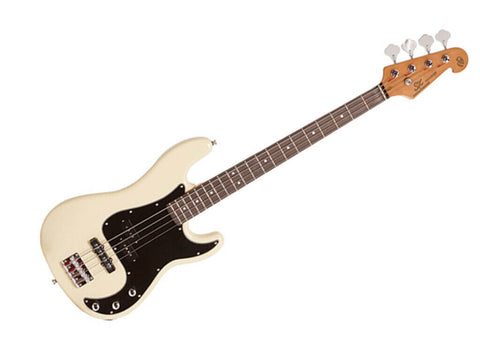 SX VEP62VWH P&J Vintage Style 4 String Bass Guitar with Bag in Vintage