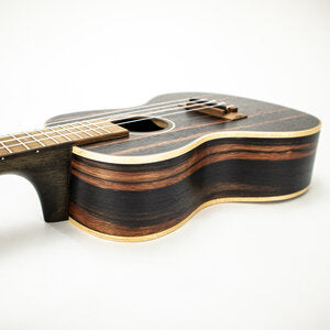 Kala KA-EBY-C Striped Ebony Concert Ukulele, Haworth Guitars