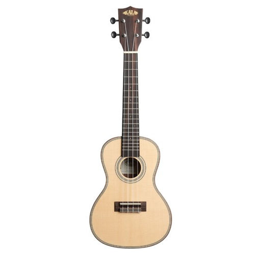 Kala KA-SSEBY-C Solid Spruce Top Striped Ebony Concert Ukulele