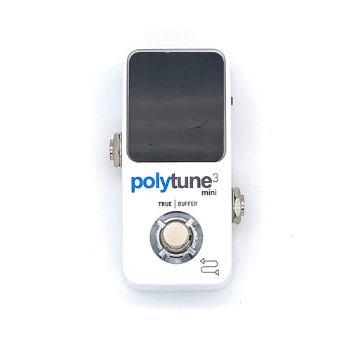 TC Electronic Polytune 3 Mini Polyphonic Tuner Pedal In White