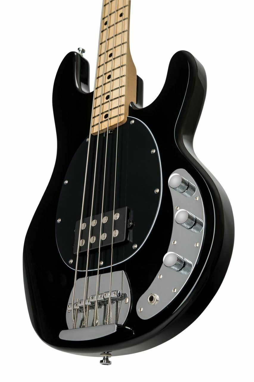 Sterling by Music Man StingRay 4 Bass Guitar In Black, Haworth Guitars