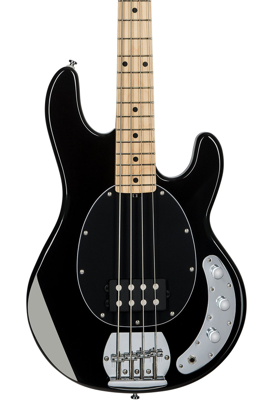 Sterling by Music Man StingRay 4 Bass Guitar In Black, Haworth Guitars