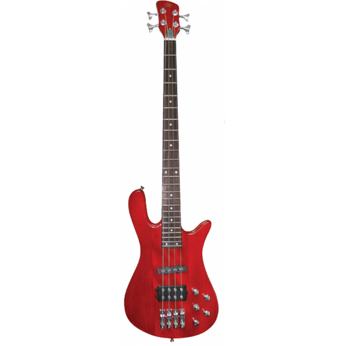 SX SWB1 TWR Electric Bass Guitar in Transparent Wine Red
