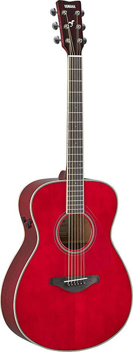 Yamaha FS-TA TransAcoustic Guitar Concert Size Acoustic/Electric Guitar Ruby Red