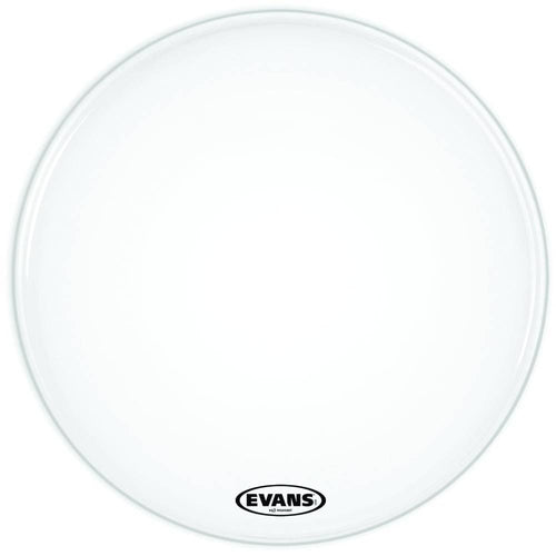 Evans EQ3 Resonant Coated White Bass Drum Head, No Port, 22 Inch, Evans, Haworth Music
