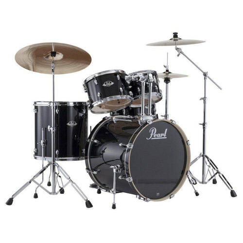 Pearl Export 22” Rock Drum kit with Zildjian Cymbal Package in Jet Black